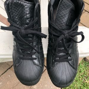 Adidas black hi-tops